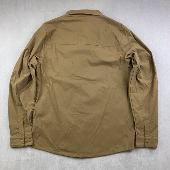 686 Mens Large Beige Everywhere Snap Up Shirt Button Up Nylon Stretch Outdoor - Picture 9 of 14